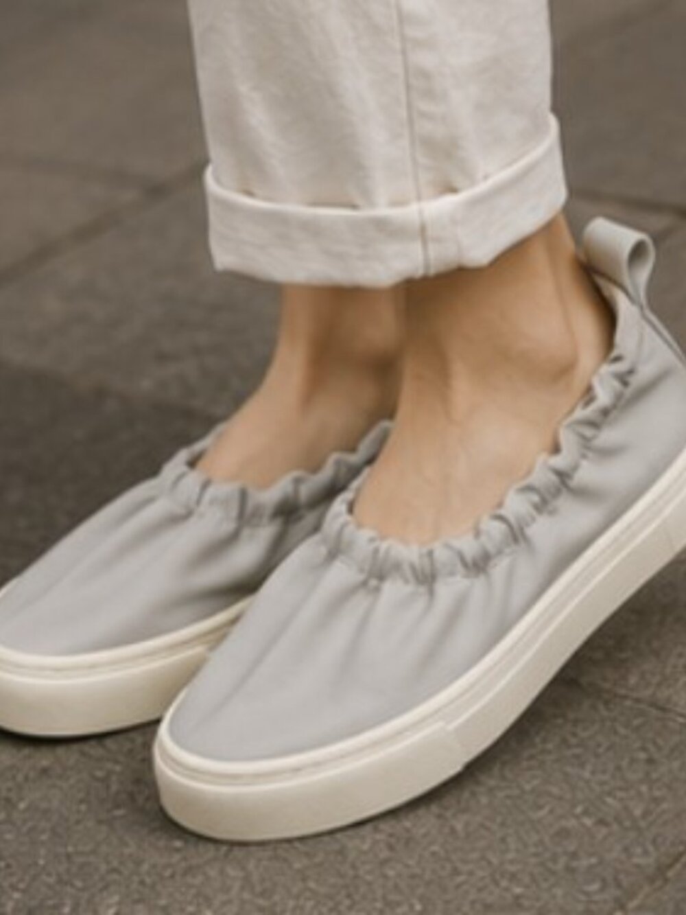 ZARA Gathered Slip-On Sneakers – Minimal Comfort Collection Size 7.5